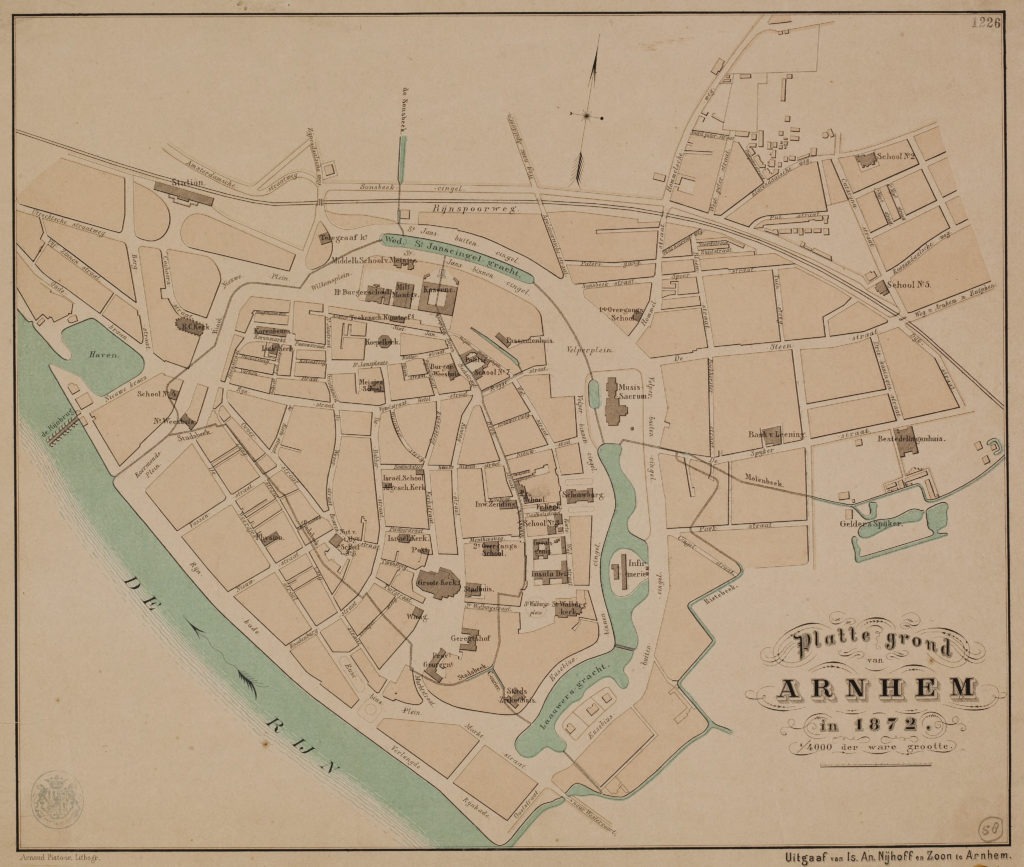 plattegrond arnhem met riool-1872-1584